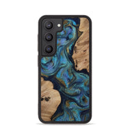 Galaxy S23 Wood Phone Case - Yael (Teal & Gold, 812095)