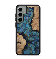 Galaxy S24 Plus Wood Phone Case - Yael (Teal & Gold, 812095)