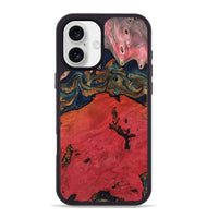 iPhone 16 Plus Wood Phone Case - Clark (Red, 812096)
