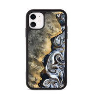 iPhone 11 Wood Phone Case - Saige (Black & White, 812097)
