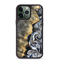 iPhone 13 Pro Max Wood Phone Case - Saige (Black & White, 812097)