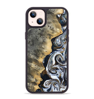 iPhone 14 Plus Wood Phone Case - Saige (Black & White, 812097)