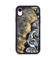 iPhone Xr Wood Phone Case - Saige (Black & White, 812097)