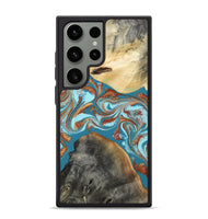 Galaxy S24 Ultra Wood Phone Case - Rheta (Teal & Gold, 812106)