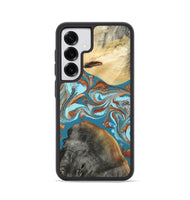 Galaxy S25 Wood Phone Case - Rheta (Teal & Gold, 812106)