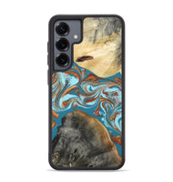 Galaxy S25 Plus Wood Phone Case - Rheta (Teal & Gold, 812106)