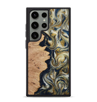 Galaxy S24 Ultra Wood Phone Case - Cloe (Teal & Gold, 812108)