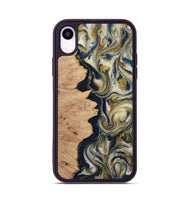 iPhone Xr Wood Phone Case - Cloe (Teal & Gold, 812108)