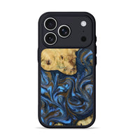 iPhone 17 Pro Wood Phone Case - Flossie (Teal & Gold, 812118)