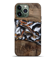 iPhone 13 Pro Max Wood Live Edge Phone Case - Brynn (Black & White, 812204)
