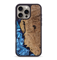 iPhone 16 Pro Max Wood Phone Case - Margie (Blue, 812366)