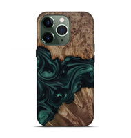 iPhone 13 Pro Wood Live Edge Phone Case - Rodolfo (Green, 812427)