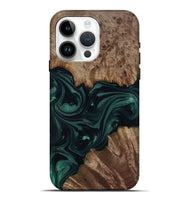 iPhone 15 Pro Max Wood Live Edge Phone Case - Rodolfo (Green, 812427)