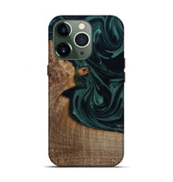 iPhone 13 Pro Wood Live Edge Phone Case - Tierra (Green, 812428)