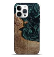 iPhone 15 Pro Max Wood Live Edge Phone Case - Tierra (Green, 812428)