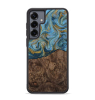 Galaxy S25 Plus Wood Phone Case - Veda (Teal & Gold, 812452)