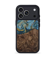 iPhone 17 Pro Wood Phone Case - Veda (Teal & Gold, 812452)