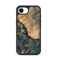 iPhone 17e Wood Phone Case - Jazlynn (Teal & Gold, 812453)