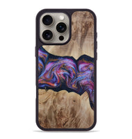 iPhone 16 Pro Max Wood Phone Case - Tina (Blue, 812716)