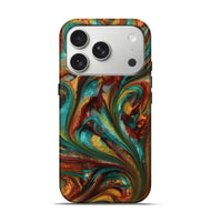 iPhone 17 Pro ResinArt Live Edge Phone Case - Lucca (Teal & Gold, 812782)