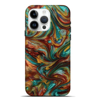 iPhone 15 Pro Max ResinArt Live Edge Phone Case - Dayton (Teal & Gold, 812793)