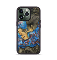 iPhone 13 Pro Wood Phone Case - Bristol (Teal & Gold, 812882)