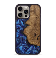 iPhone 15 Pro Max Wood Phone Case - Mintie (Blue, 812913)
