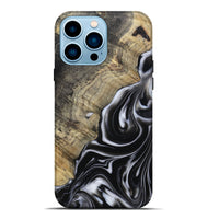 iPhone 14 Pro Max Wood Live Edge Phone Case - Billy (Black & White, 812951)