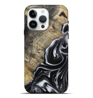 iPhone 15 Pro Max Wood Live Edge Phone Case - Billy (Black & White, 812951)