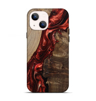 iPhone 13 Wood Live Edge Phone Case - Mariana (Red, 812964)