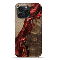 iPhone 16 Pro Max Wood Live Edge Phone Case - Mariana (Red, 812964)