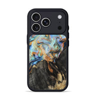 iPhone 17 Pro Wood Phone Case - Niko (Teal & Gold, 813453)