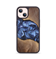 iPhone 14 Wood Phone Case - Destini (Blue, 813803)