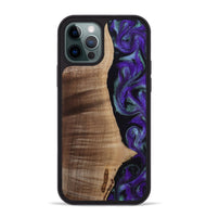 iPhone 12 Pro Max Wood Phone Case - Peggy (Purple, 813894)
