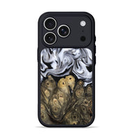 iPhone 17 Pro Wood Phone Case - Cyril (Black & White, 814308)