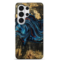 Galaxy S26 Ultra Wood Live Edge Phone Case - Artis (Teal & Gold, 814398)