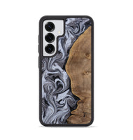 Galaxy S25 Wood Phone Case - Agatha (Black & White, 814609)