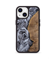 iPhone 13 Wood Phone Case - Agatha (Black & White, 814609)