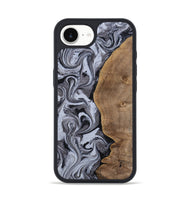 iPhone 16e Wood Phone Case - Agatha (Black & White, 814609)