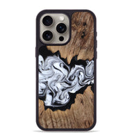 iPhone 15 Pro Max Wood Phone Case - Jeramie (Black & White, 814639)