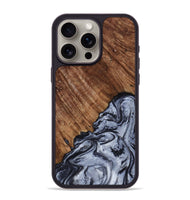 iPhone 15 Pro Max Wood Phone Case - Lavina (Black & White, 814641)