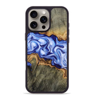 iPhone 16 Pro Max Wood Phone Case - Jarod (Blue, 814654)