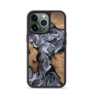 iPhone 13 Pro Wood Phone Case - Clem (Black & White, 814795)