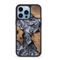 iPhone 14 Pro Max Wood Phone Case - Clem (Black & White, 814795)