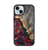 iPhone 15 Wood Phone Case - Robyn (Red, 814805)