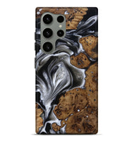Galaxy S24 Ultra Wood Live Edge Phone Case - Aziel (Black & White, 814825)