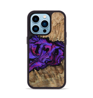 iPhone 14 Pro Wood Phone Case - Scarlet (Purple, 815215)