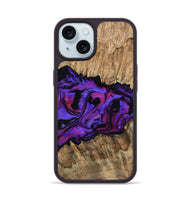 iPhone 15 Wood Phone Case - Scarlet (Purple, 815215)