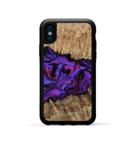 iPhone Xs Wood Phone Case - Scarlet (Purple, 815215)