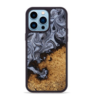 iPhone 14 Pro Max Wood Phone Case - Kathlyn (Black & White, 815216)